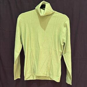 C - Light Green Turtleneck Sweater